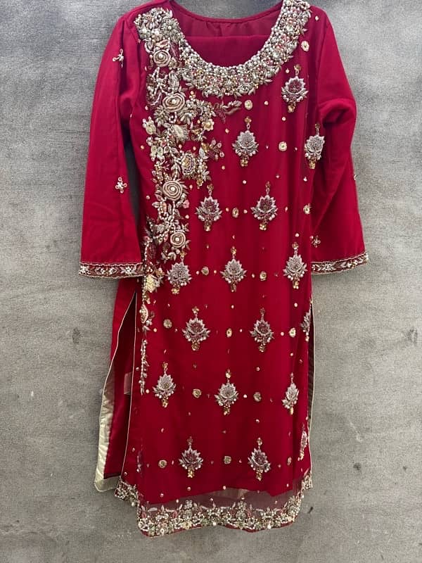 Red 3 piece Formal Dress 1