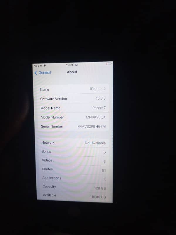 i phone  7 non pta sim not work 128 gb 10