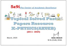 AKU-EB TOPICAL SOLVED PAST PAPERS RESOURCE-X PHYSICS