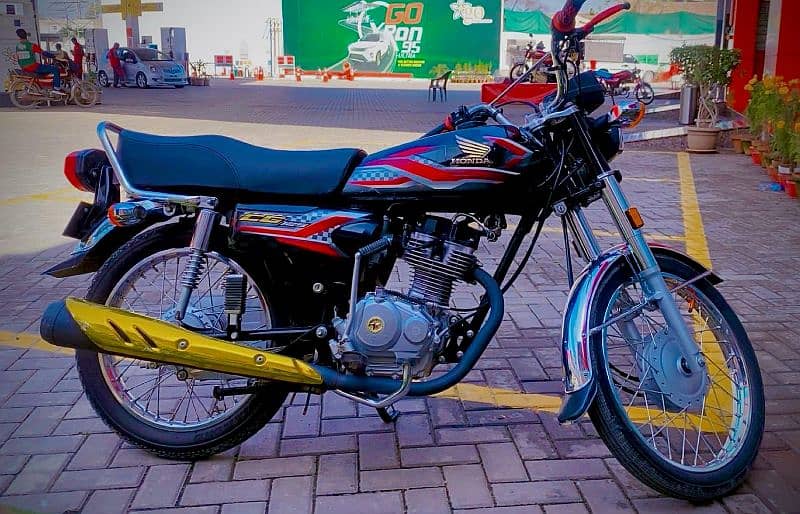 Honda cg 125 2024 black color nambr lga howa hai 1