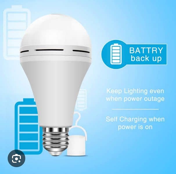 Rechargeable Bulb with 2 Lithium Batteries of 4500 mAh - Mini UPS Bulb 5