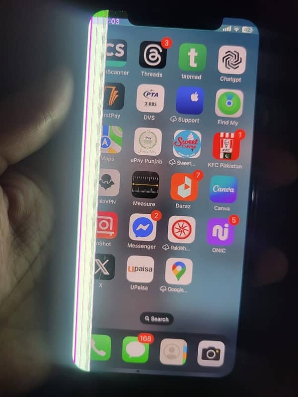 iPhone xs 64gb pta approved bh 81 10/10 condition line in panel 1