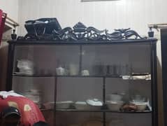 show case for cutlery and dishes