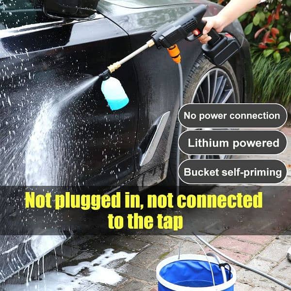 HIGH PRESSURE CAR WASHER GUN WIRELESS RECHARGEABLE 1