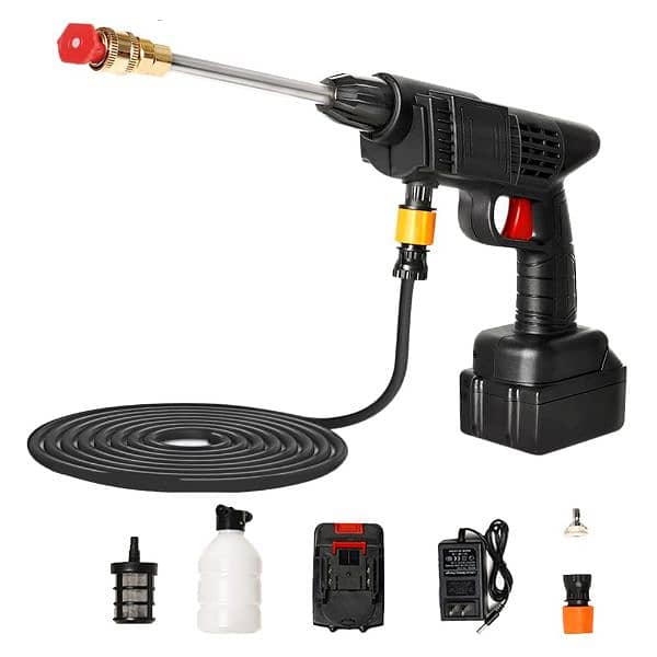 HIGH PRESSURE CAR WASHER GUN WIRELESS RECHARGEABLE 5