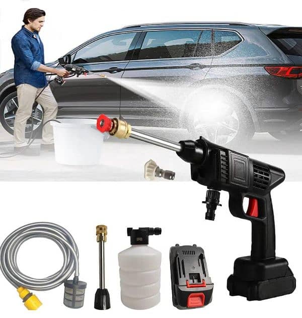 HIGH PRESSURE CAR WASHER GUN WIRELESS RECHARGEABLE 7