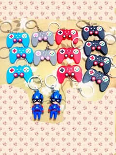 2 Captain America Keychain & 12 Gaming console keychain Bundle