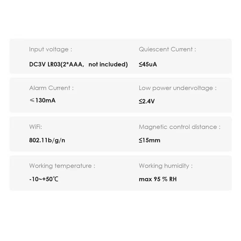 Tuya wifi door sensor 10