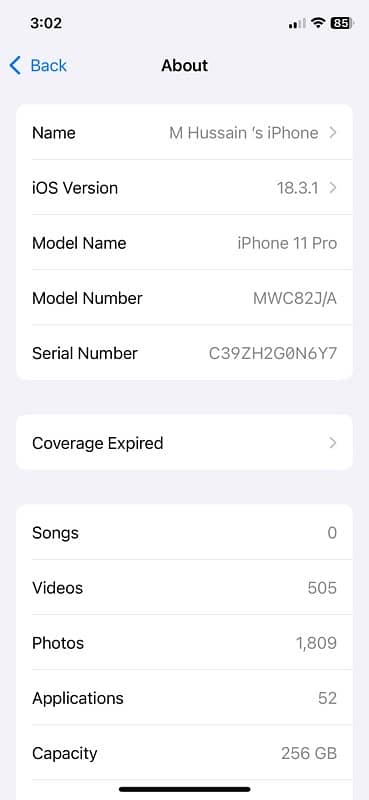 Iphone 11 pro, Dual PTA Approved, 256gb, 85% 1