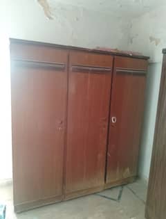 Wooden 3 compartment cupboard