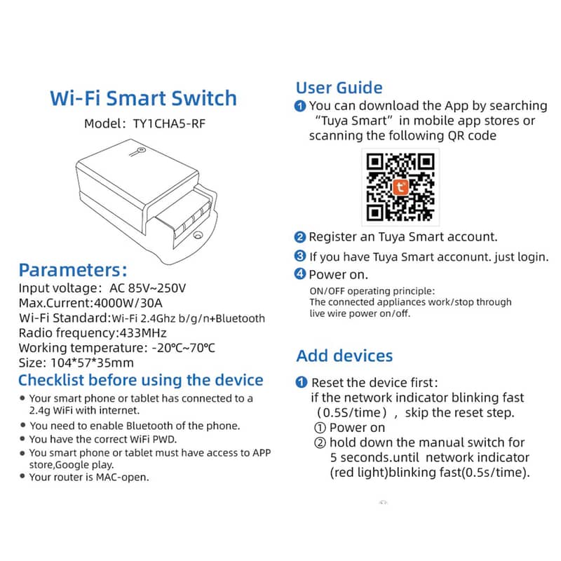 tuya smartlife geyser smart wifi switch with remote for heavyload 6