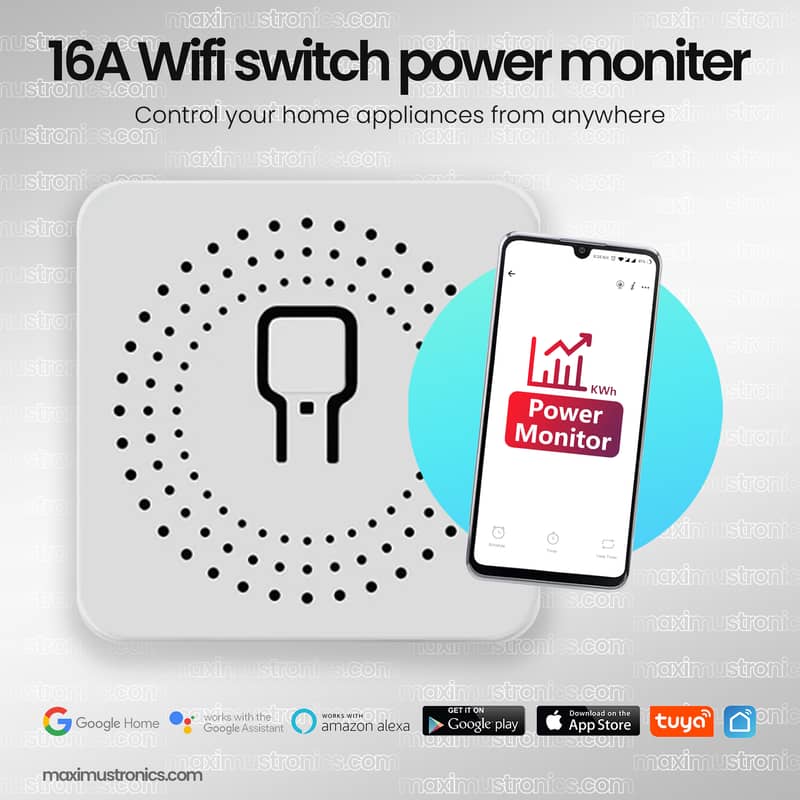 16a wifi switch tuya smartlife power moniter 0