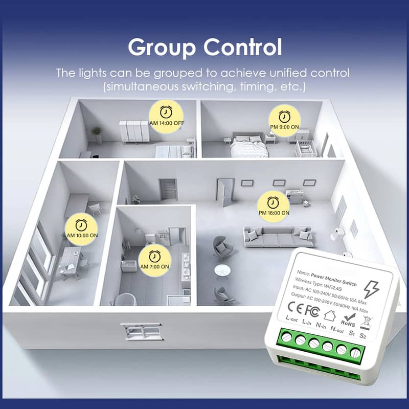 16a wifi switch tuya smartlife power moniter 1