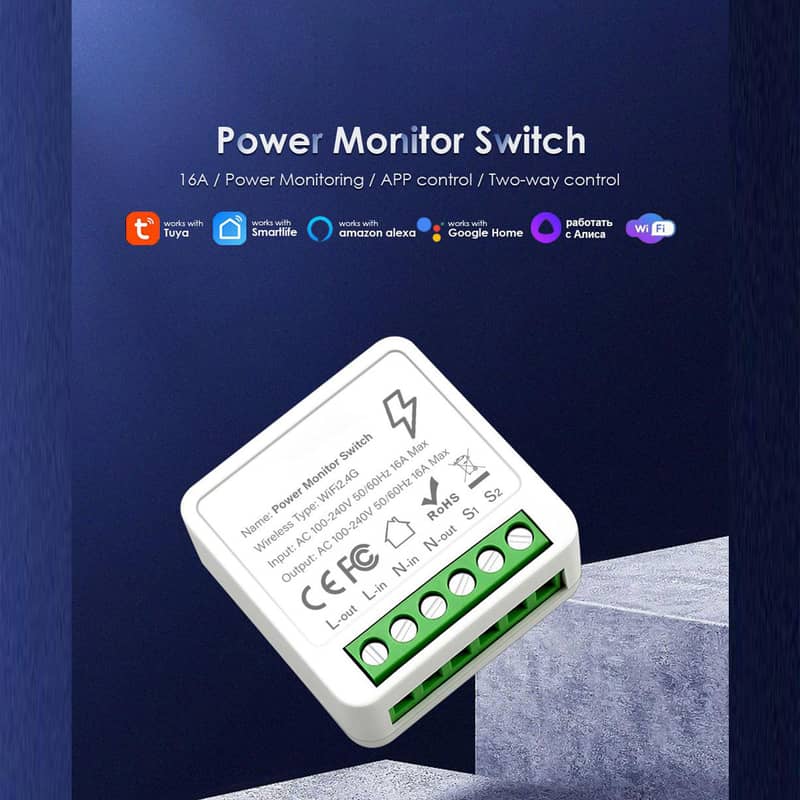 16a wifi switch tuya smartlife power moniter 2