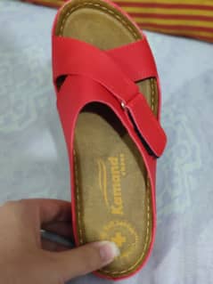 "Kamand Red Orthopedic Slippers – Walk in Style & Comfort!"