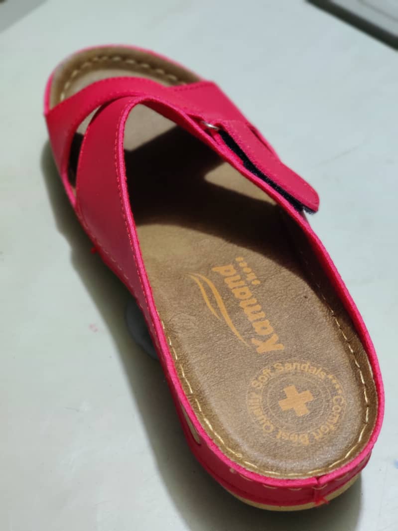 "Kamand Red Orthopedic Slippers – Walk in Style & Comfort!" 1