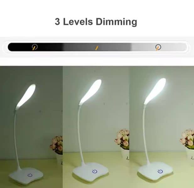 Study Lamp, LED desk lamp Usb chargeable 3