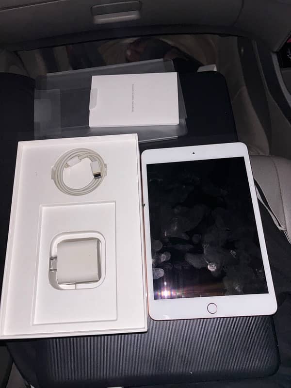 ipad mini 5 with box and charger 1