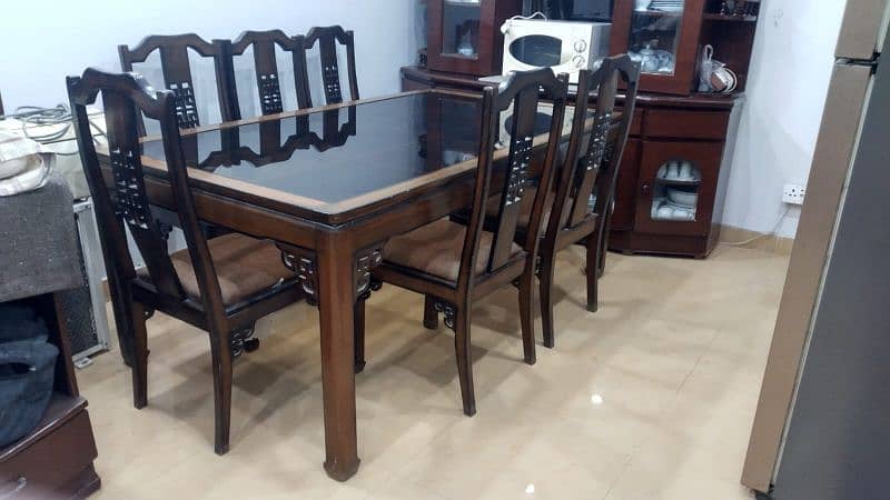 Pure Sheesham wood 6 seater dining table for urgent sale 3