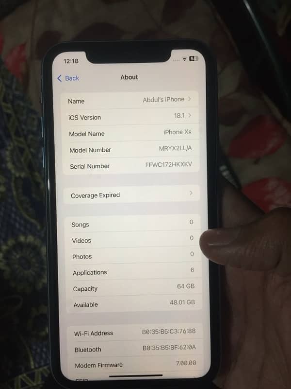 IPhone XR Non PTA Jv Totally Original no open no repair 82 health 8