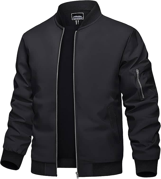 TACVASEN Men's Bomber Jacket Lightweight Casual Spring Fall Windbreake 3