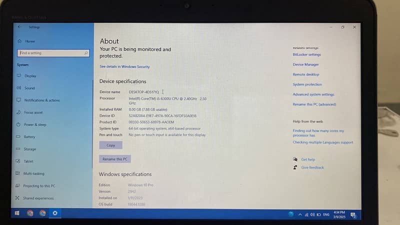 HP core i5 6th Gen 8 Gb Ram 512 gb ssd all ok 3