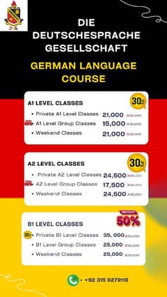 German language course A1-B1 online classes