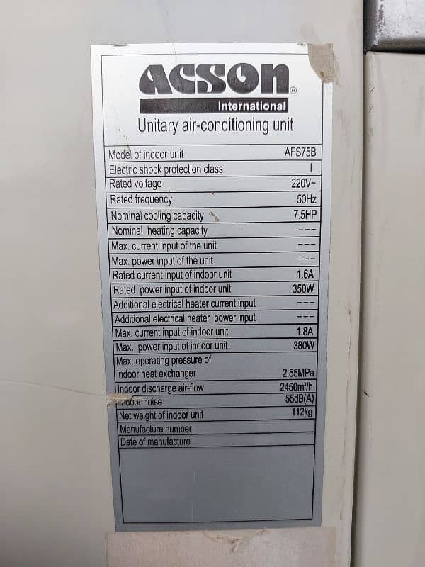 ACSON floor standing 7 ton 6