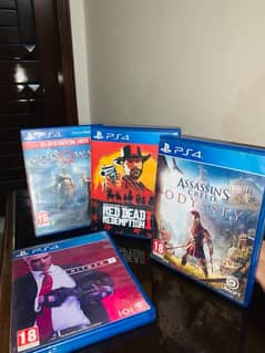 Playstation 4 games (rdr2,hitman 2,ACO,god of war)