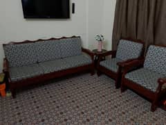 coffee table and 5 seater sofa pure shisham