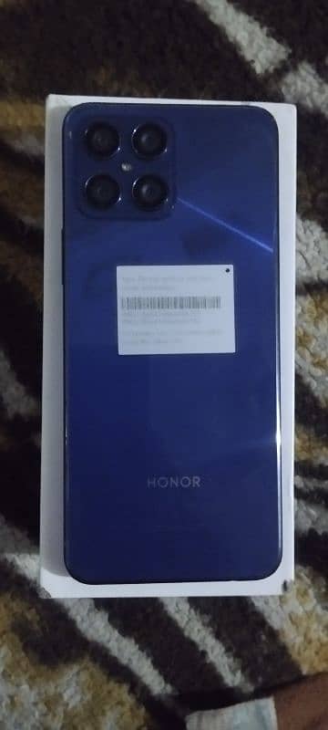 NAME. HONOR X8 . BLUE (8.128) OUT CLASS DISPLAY WITH BOX AND CHARGER 8