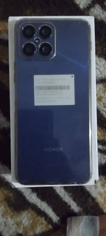 NAME. HONOR X8 . BLUE (8.128) OUT CLASS DISPLAY WITH BOX AND CHARGER 9