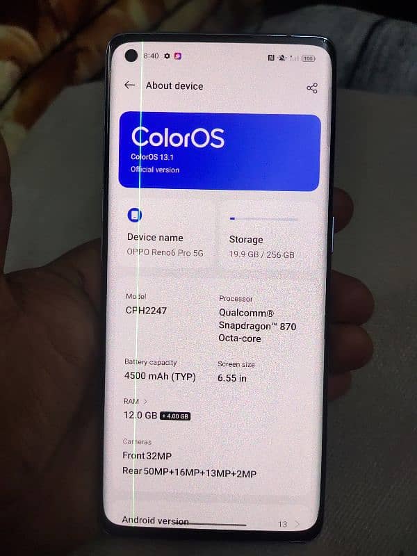 Oppo Reno 6 Pro 5g 12/256 Gb Non Pta 8