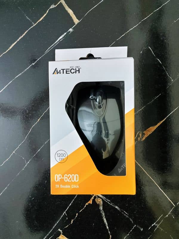 A4Tech OP-620D Wired Optical Mouse - 2x Click Button - 1200 DPI. 0