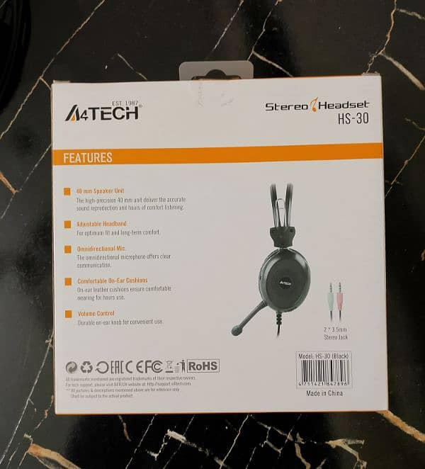 A4Tech HS-30 Headphones - ComfortFit Stereo Headset - Noise Cancelling 1