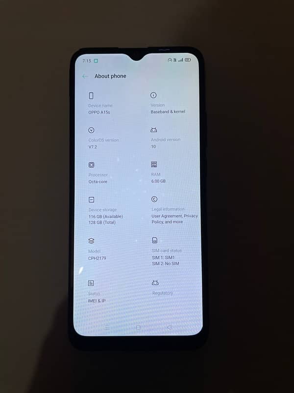 Oppo A15s 6gb/128gb pta 10