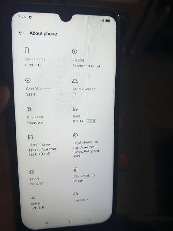 oppo f15 8/128 PTA approved 0