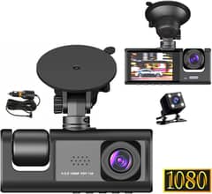 3in1Channel Dash Cam Front And Rear Inside,Night Vision Video Recorder