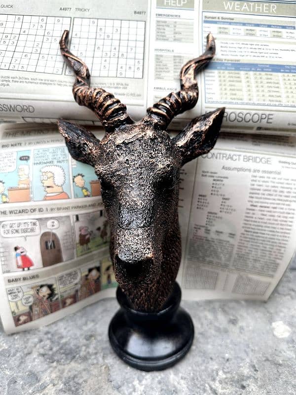 Markhor Face Statue Resin 0