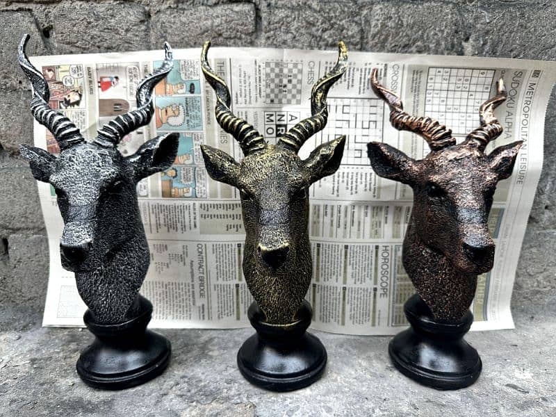 Markhor Face Statue Resin 3