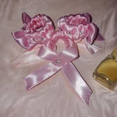 3Pcs Silk Satin scrunchies for Girls Hairs  High Quality .