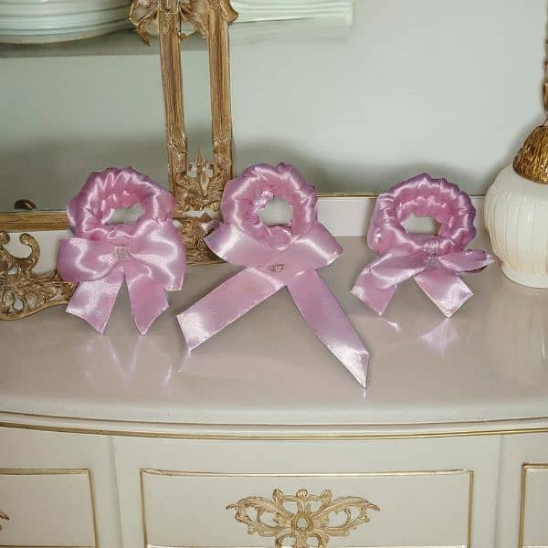 3Pcs Silk Satin scrunchies for Girls Hairs  High Quality . 2