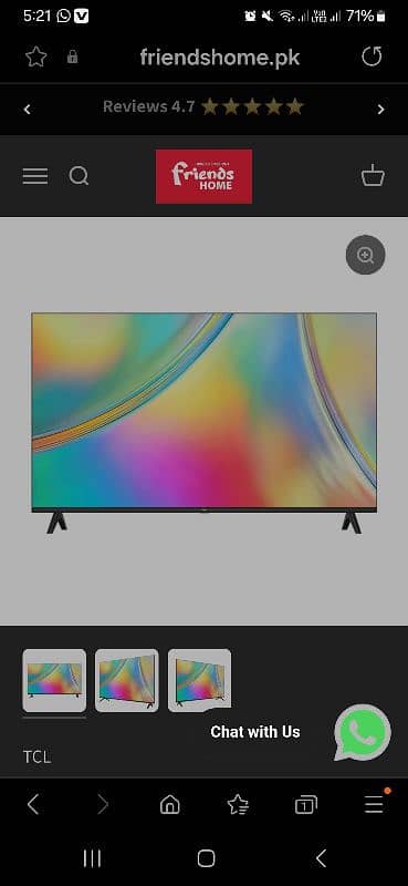 tcl smart tv 40 inches model { 40s5400} 0