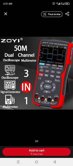 Zoyi Zt-703s handheld oscilloscope