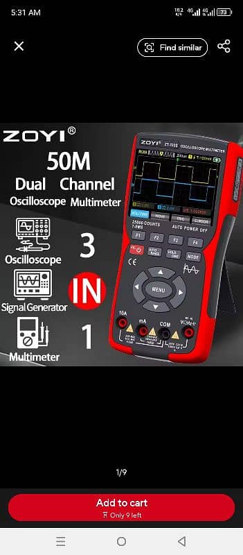 Zoyi Zt-703s handheld digital oscilloscope 1