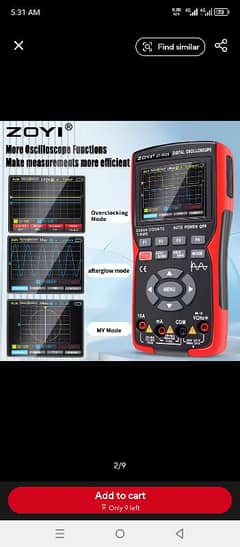 Zoyi Zt-703s handheld digital oscilloscope