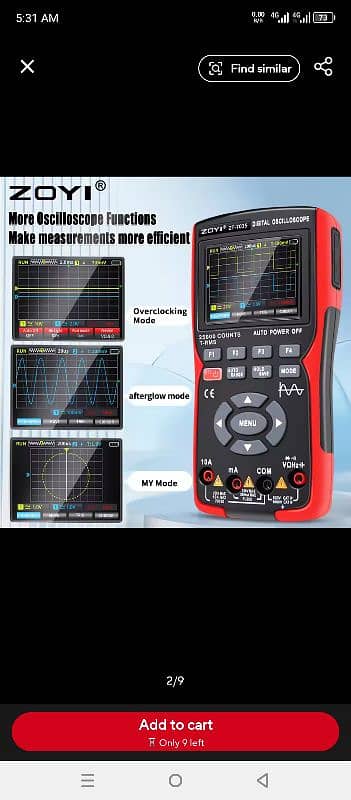 Zoyi Zt-703s handheld digital oscilloscope 0