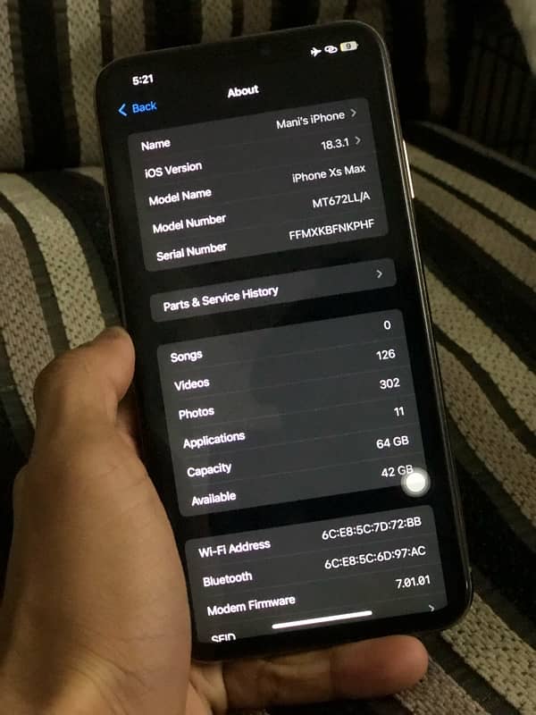 Iphone xs max 64 Jv 10/10 condition Exchange possible 7