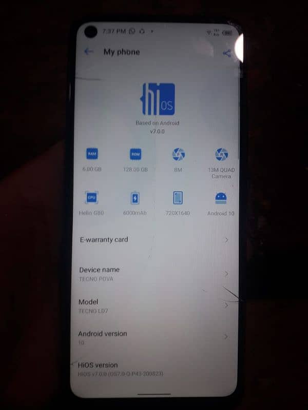 Tecno Pova 6ram 128rom 1