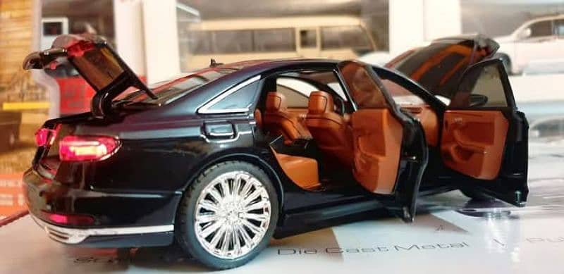 Audi A8L Diecast Toy Metal Model Size 8 Inches Light n sound 0